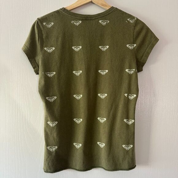 Y2K Roxy Womens All Over Logo Print Baby Tee Shirt Grunge Made in USA Size Large - Picture 5 of 7